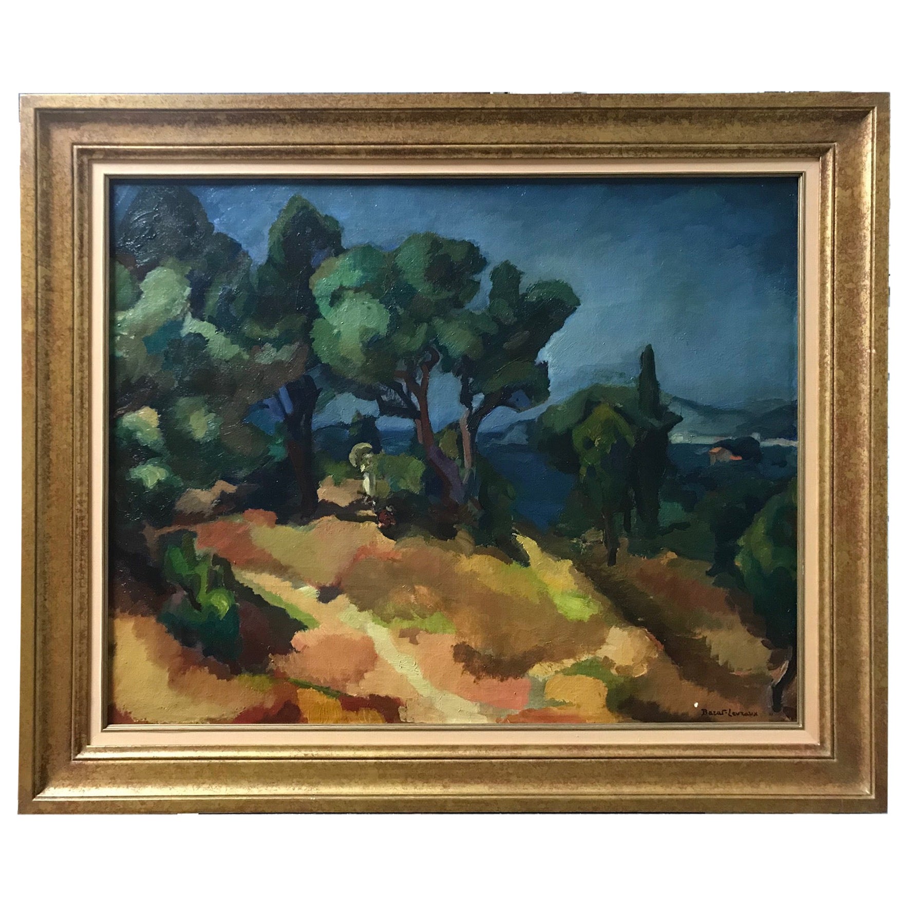 French Early 20th Century Oil on Canvas For Sale