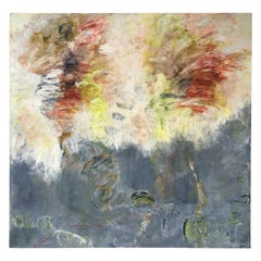Peinture abstraite sur panneau de Brenda Hope Zappitell intitulée Peaceful Times 2009