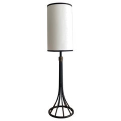 French Sculpted Eiffel Tower Iron Table Lamp 