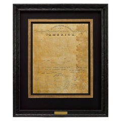 1818 Declaration of Independence Broadside Engraved by Benjamin Owen Tyler