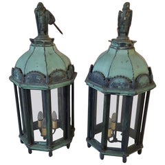 Paire de lanternes anglaises du XIXe siècle