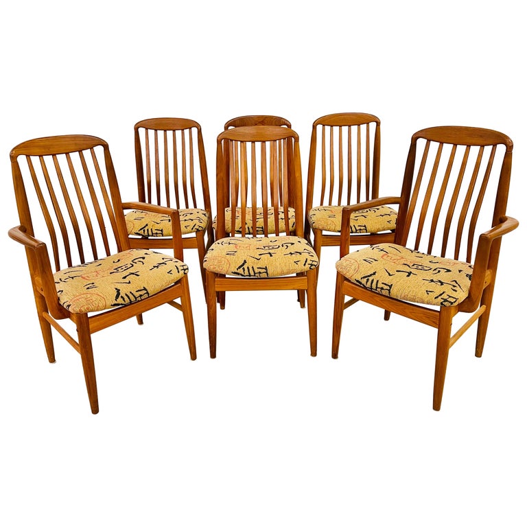 Vintage Danish Modern Teak Dining Chairs For Sale at 1stDibs