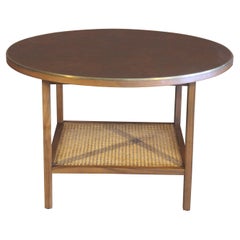 Paul McCobb table à plateau en cuir pour Calvin, États-Unis, années 1950