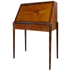 French Desk with Horses in Wood, 1920