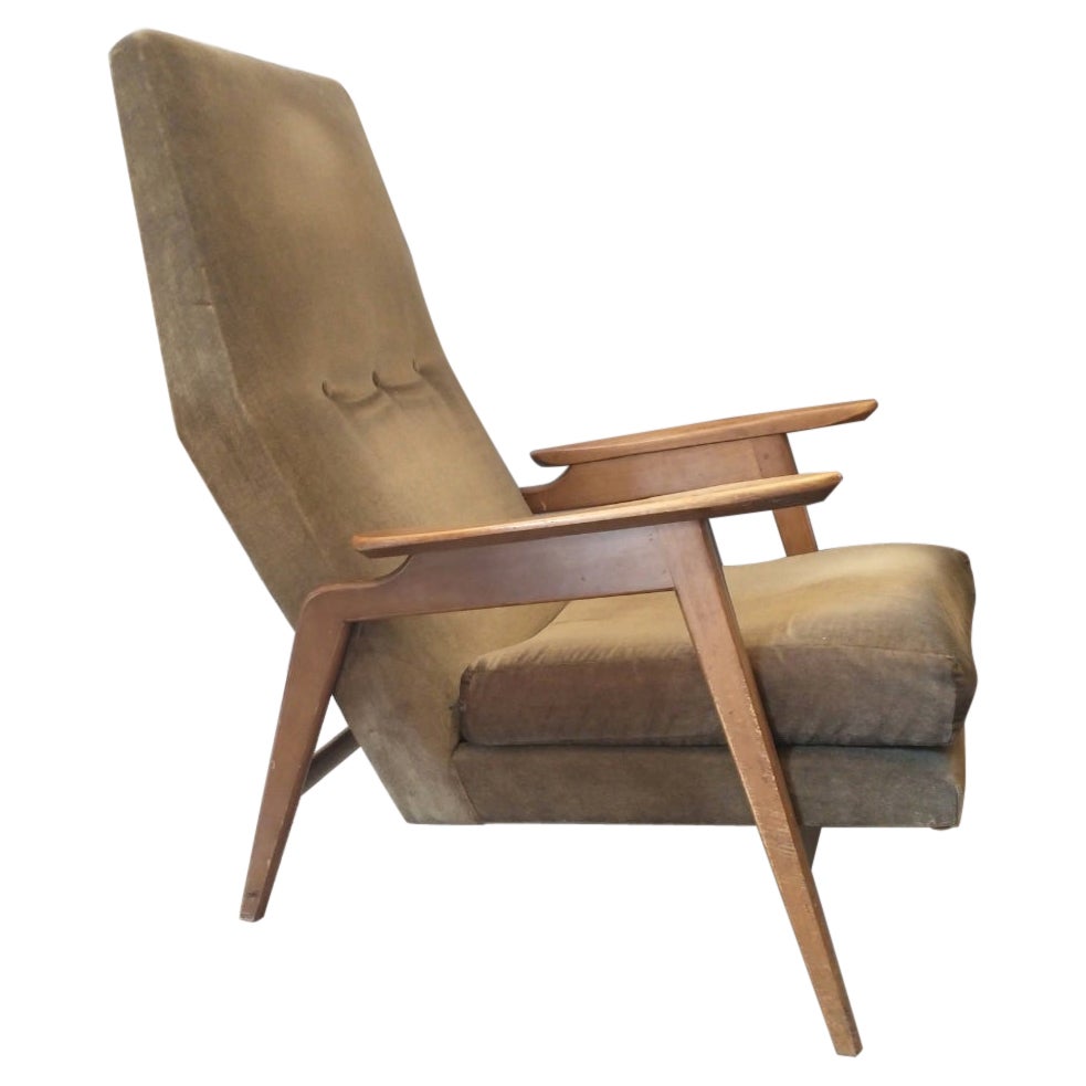 Swedish Midcentury Upholstered Lounge Chair