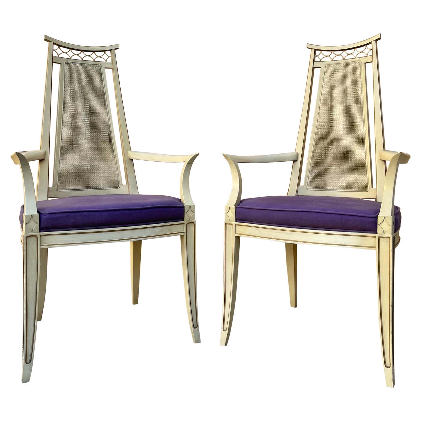 Pair Mid-Century of Modern Arm Dining Chairs by Dixon Powdermaker. For ...