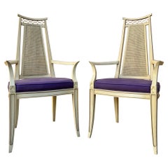Pair Mid-Century of Modern Arm Dining Chairs by Dixon Powdermaker. 