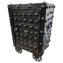 Antique Cast Iron Hobnail Safe 