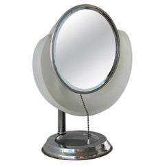 Early 20th Century Make Up Mirror and Lamp