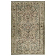 6.3x9.7 Ft Central Anatolian Handmade Vintage Area Rug, Wool Living Room Carpet