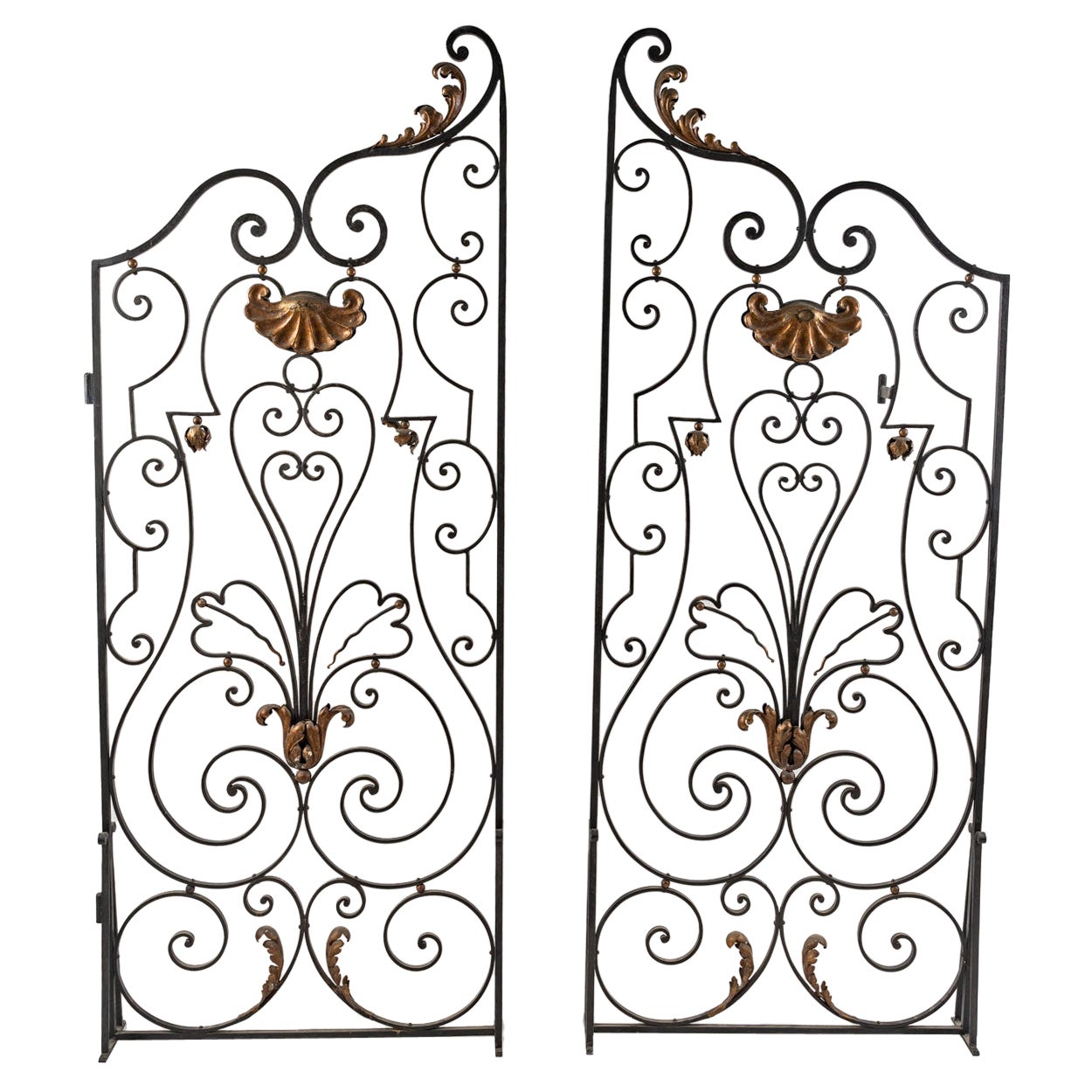 Set of Wrought Iron Pedestrian Gates For Sale at 1stDibs
