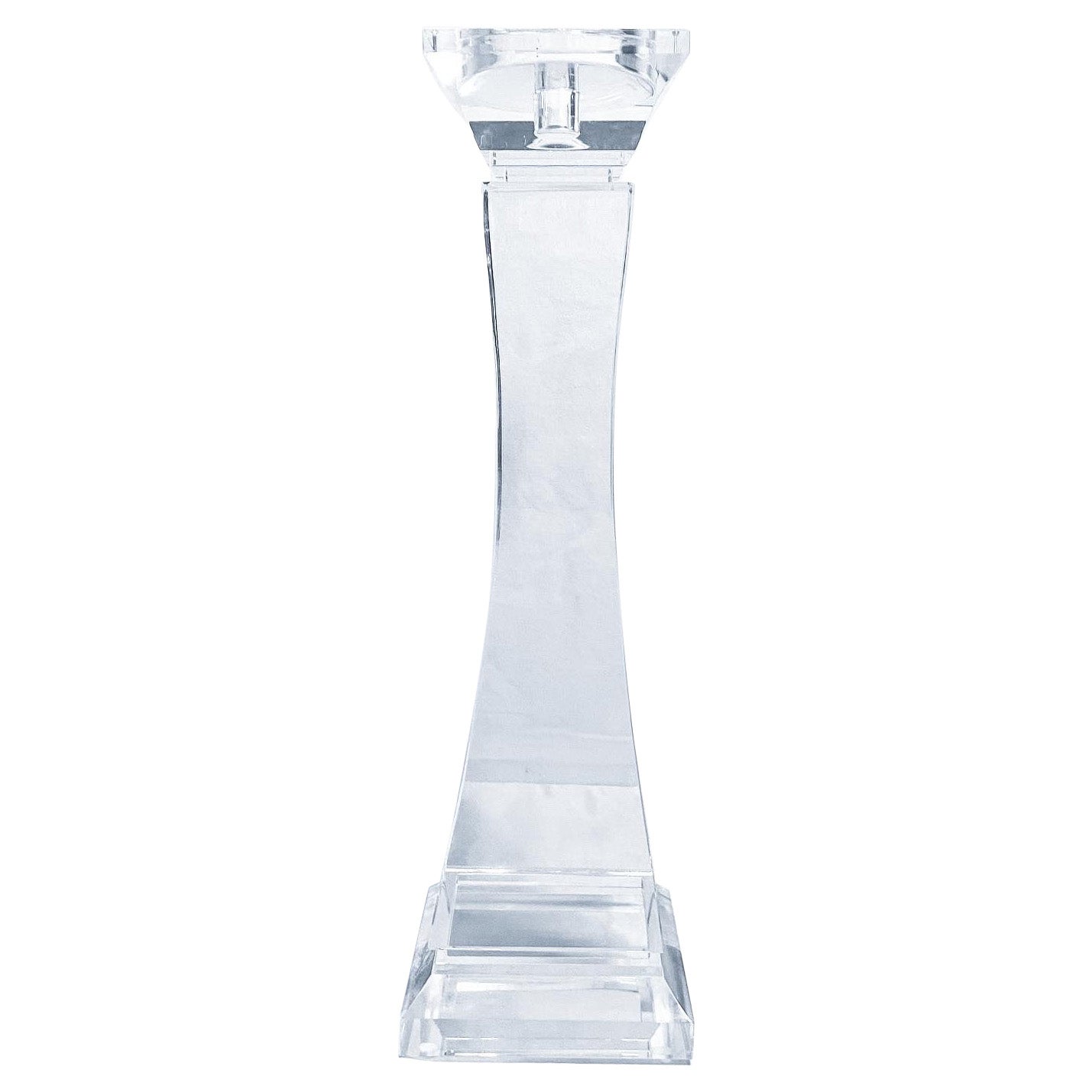 Modern Concave Solid Glass Candle Holder by Veritas For Sale at 1stDibs