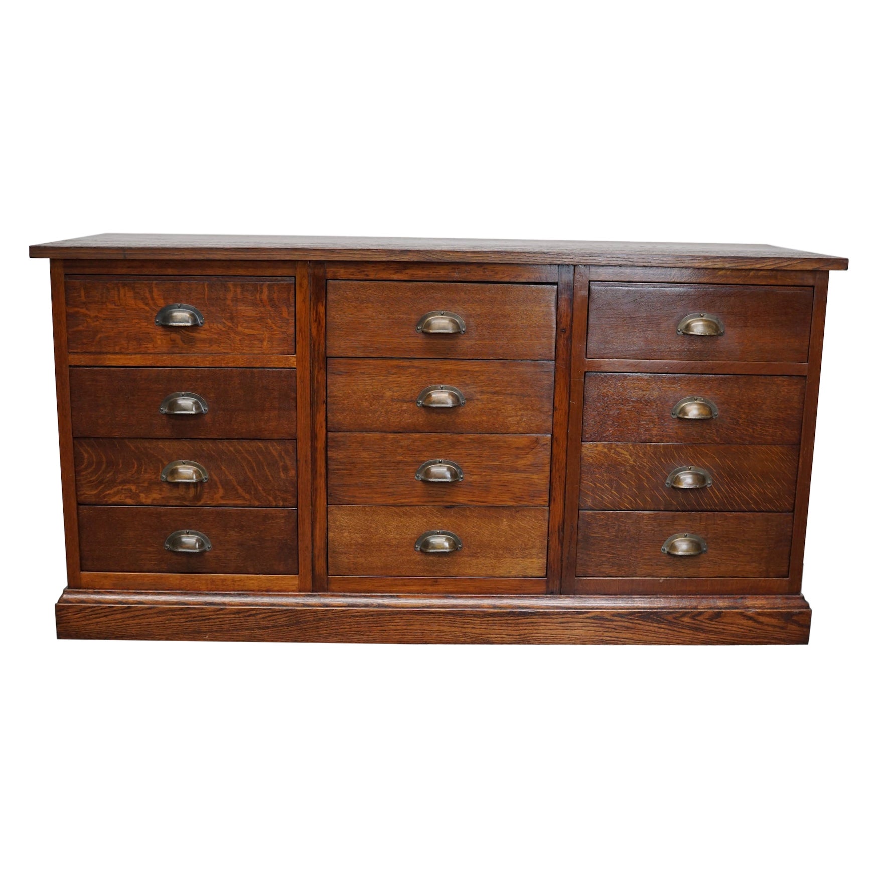 Dutch Oak Apothecary / Filing Cabinet, 1930s For Sale