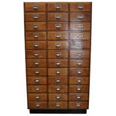 Used Dutch Beech Apothecary / Filing Cabinet, 1950s