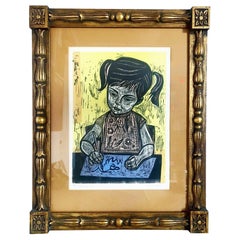 Laura #2, Framed Lithograph 76/200 by Irving Amen, 1950s
