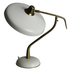 Retro Brass desk lamp by Oscar Torlasco for Lumi Italy, 1950s