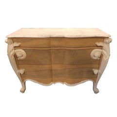 Commode, table de nuit ou commode Louis XV de style Hollywood Regency par Casaragi