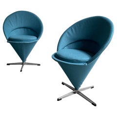 Pair of Verner Panton Cone Chairs