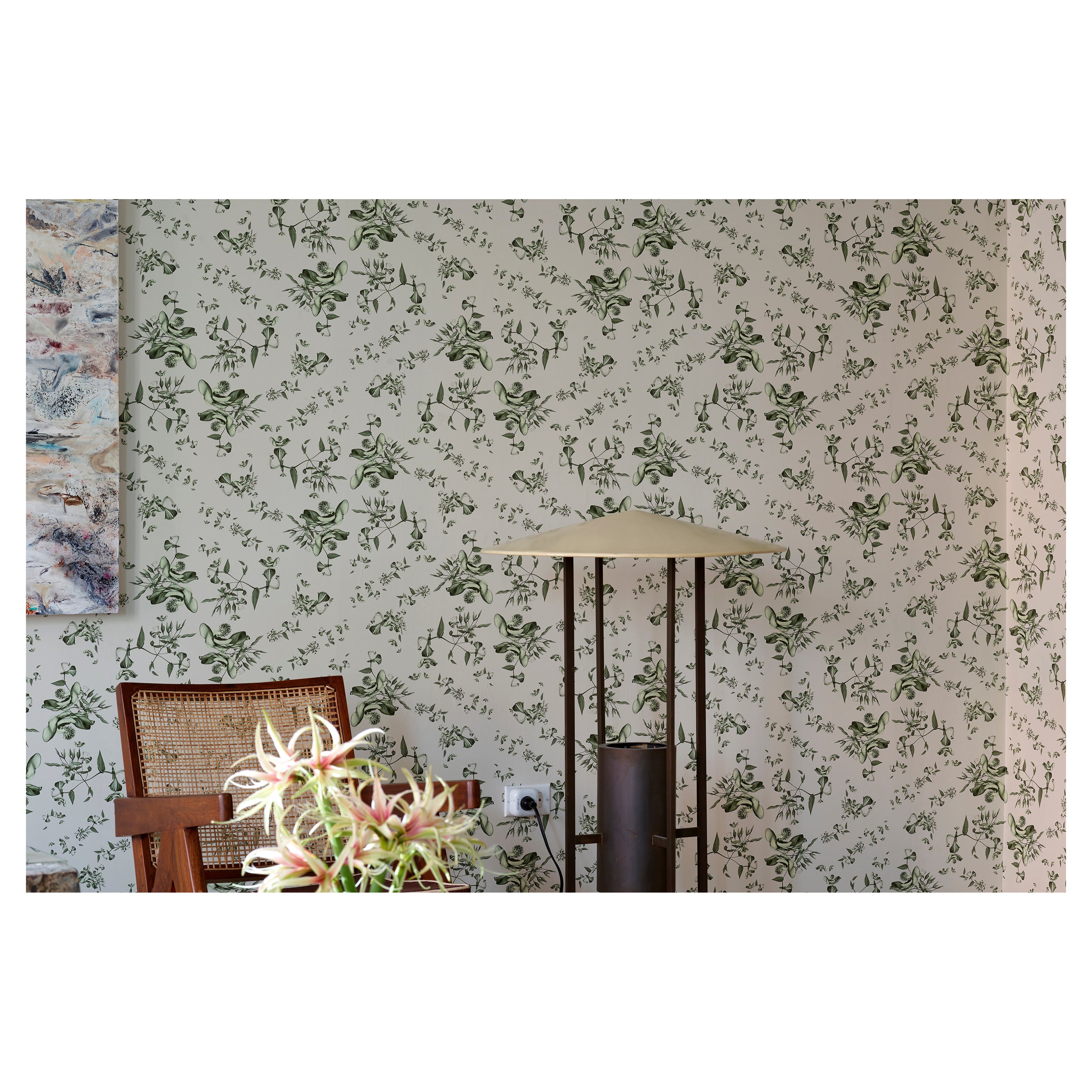 Cannonball Floral Wallpaper  For Sale 11