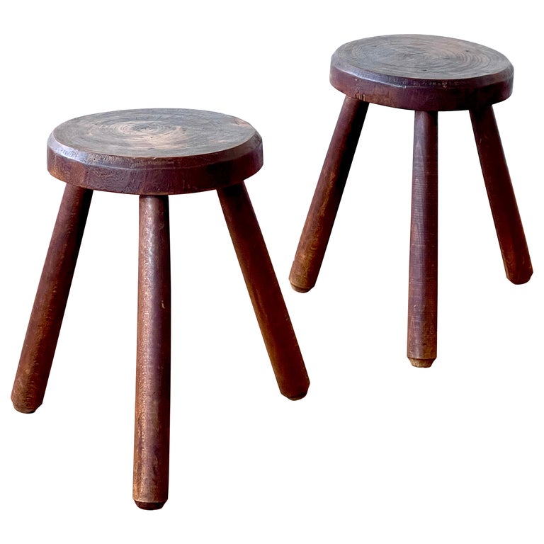 French Tripod Stools For Sale