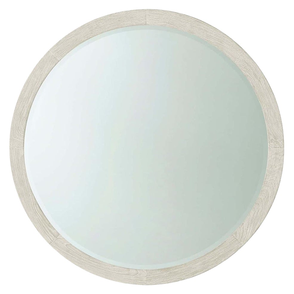 Modern Coastal Round Mirror For Sale