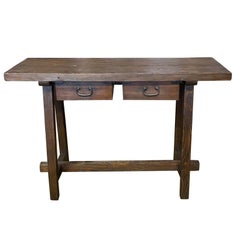 Vintage Rustic Reclaimed Wood Console with Drawers