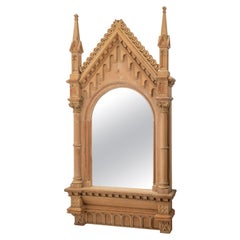 Miroir gothique français en pin