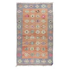 5.5x10.8 Ft Handmade Retro Turkish Colorful Kilim, Flat-Weave Floor Covering