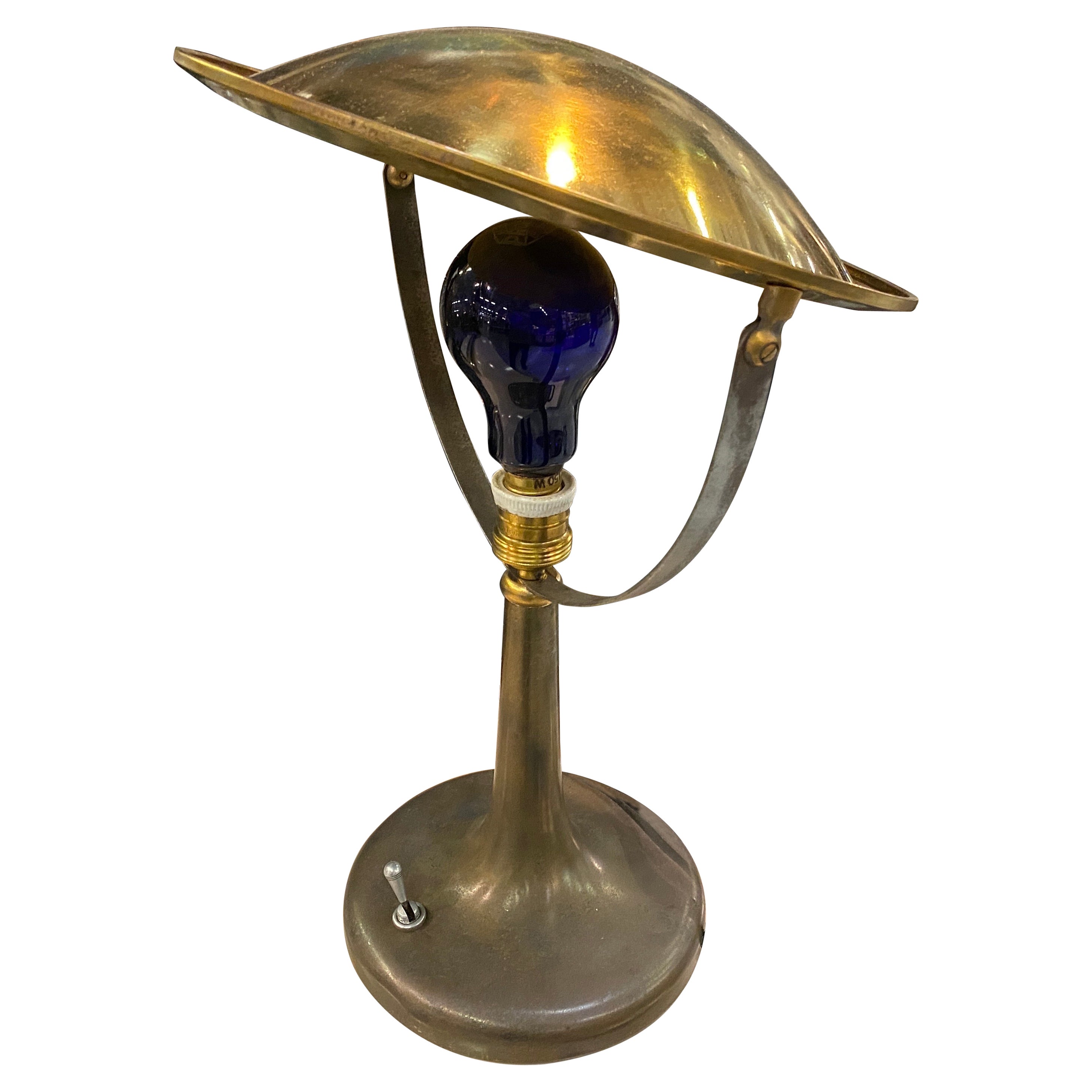 1950s Mid-Century Modern Adjustable Brass Italian Table Lamp by Zerowatt