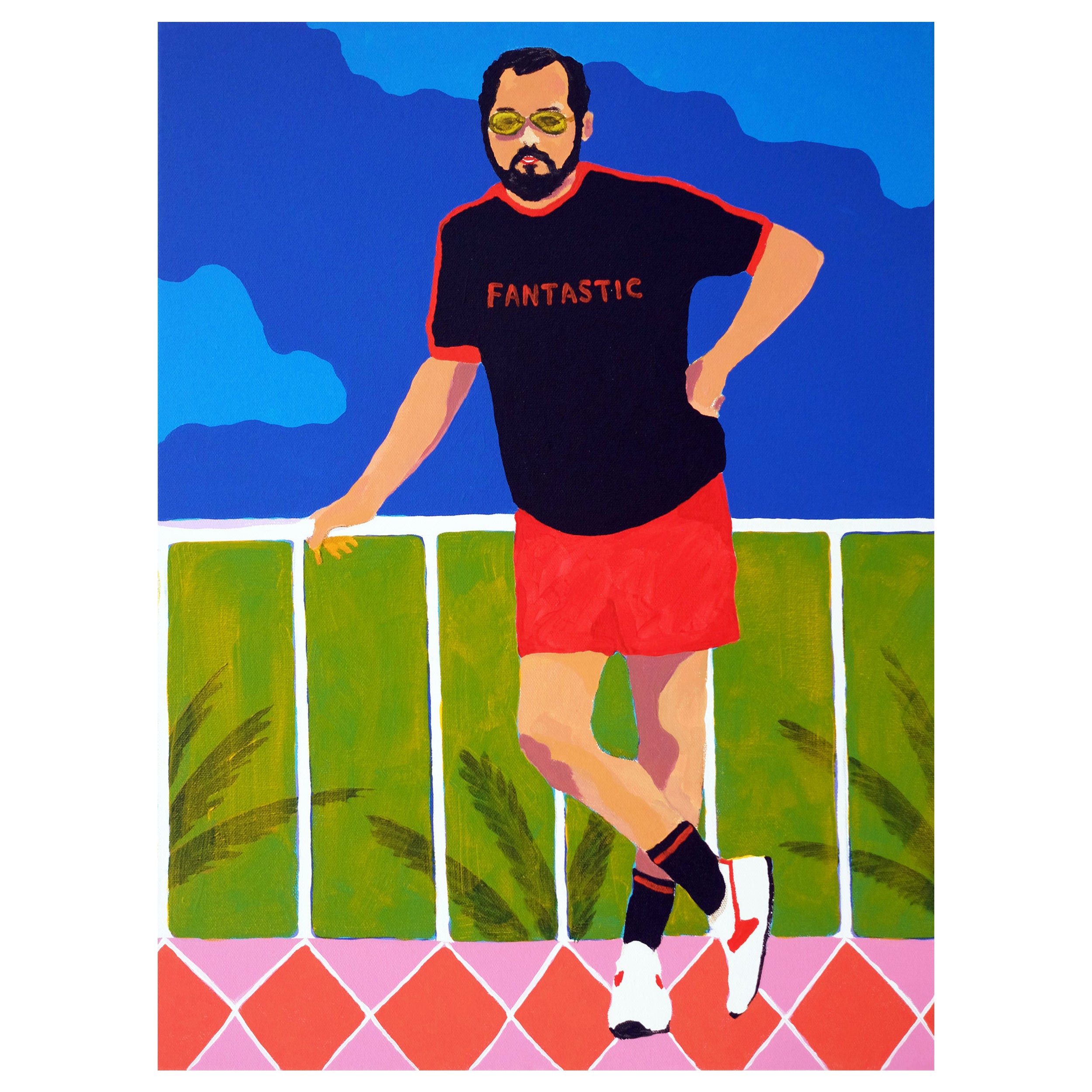 'The Big Supporter' Portrait Painting by Alan Fears Pop Art For Sale