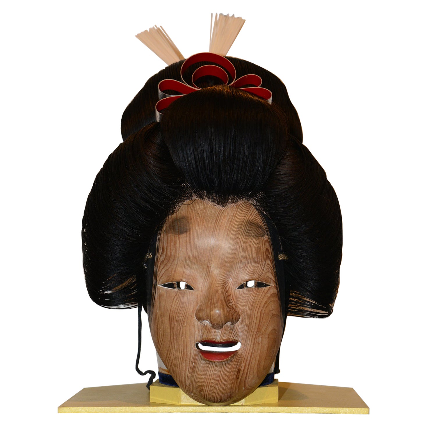 Geisha Wig & Nô Theater 2 Mask For Sale