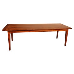 Large 19th Century Refectory Table in Cherry, France