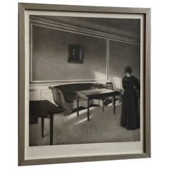 Vilhelm Hammershoi-Druck von Winkel und Magnussen Kunstforlag, Kopenhagen, 1920er Jahre