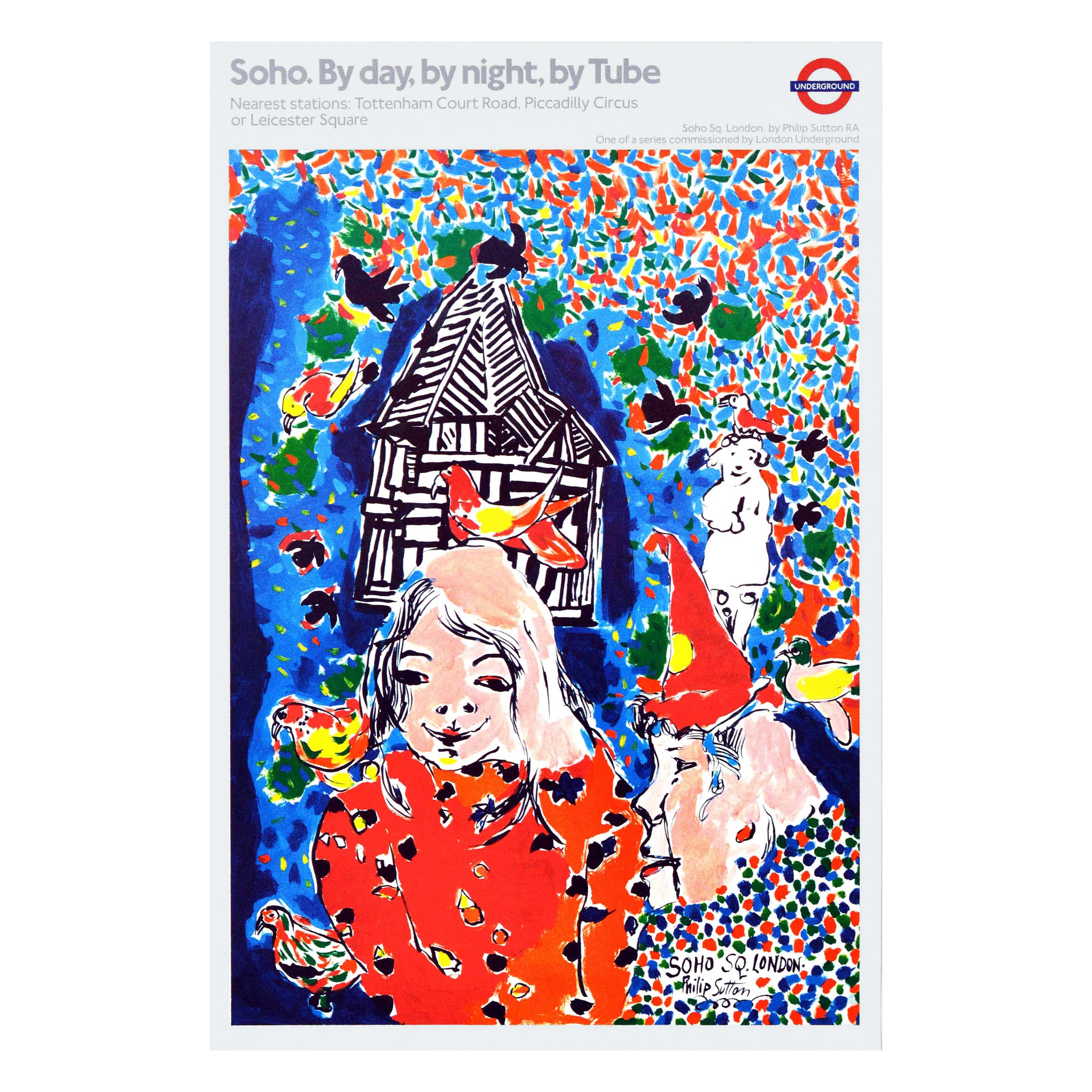 Original Vintage London Underground Poster Soho By Tube London Transport Sutton