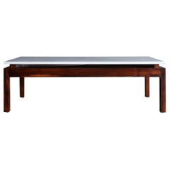 M.L. Magalhães Brazil Rosewood & Marble Coffee Table, circa 1960