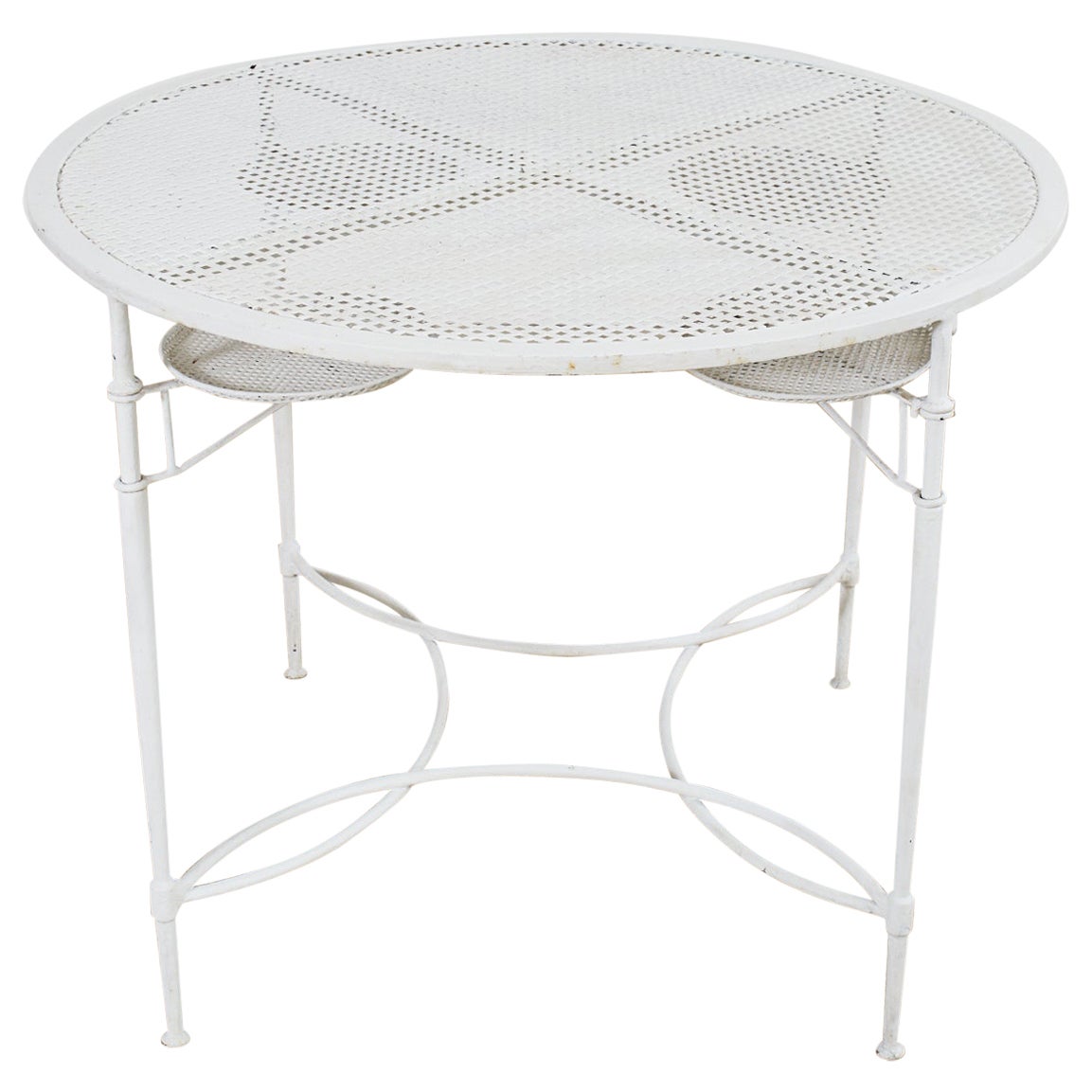 Mario Papperzini for Salterini Garden Dining Table with Drink Holders For Sale