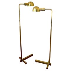 1970s Pair of Multidirectional Floor Lamps in Polished Brass by Casella Lighting