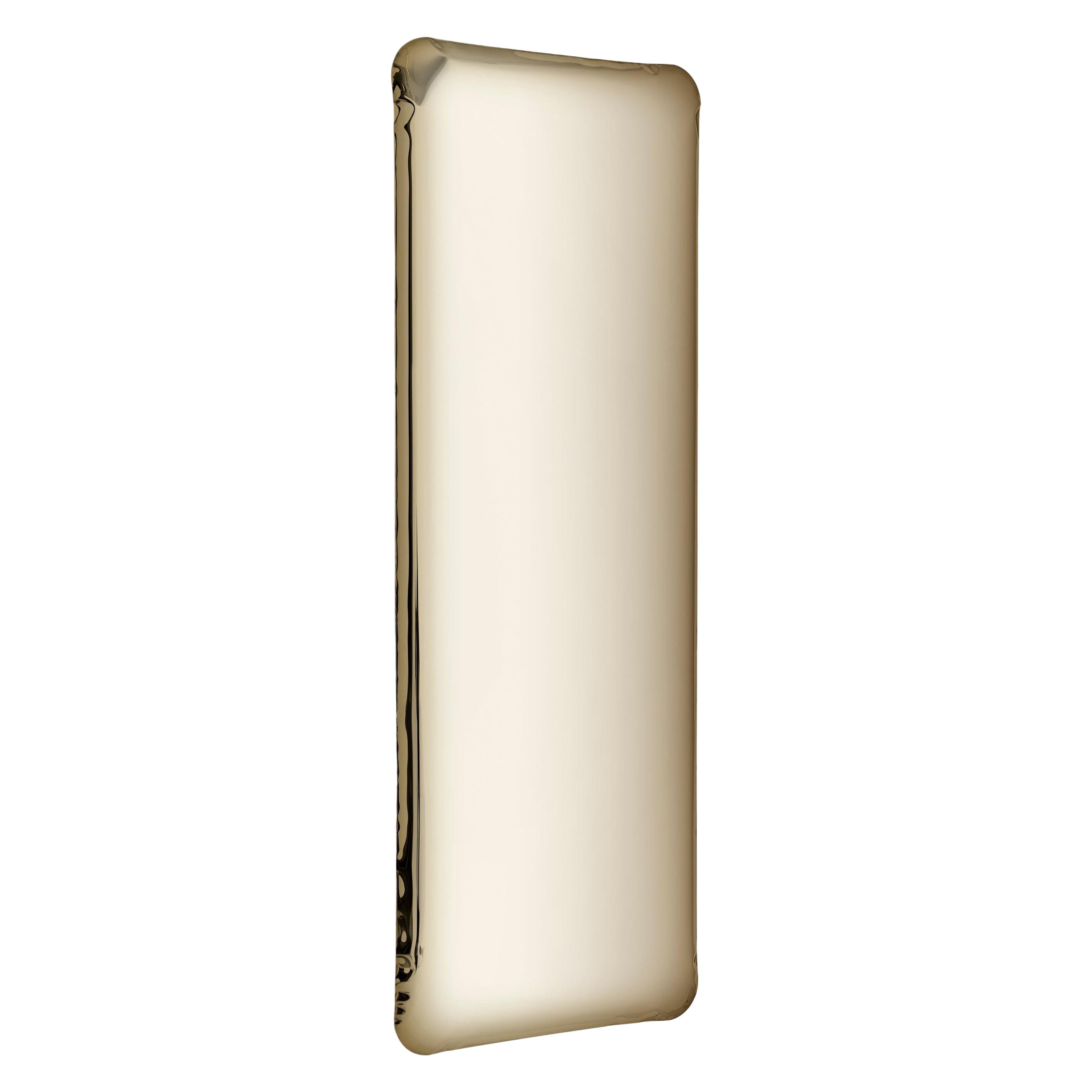 Light Gold Tafla Q1 Sculptural Wall Mirror by Zieta For Sale