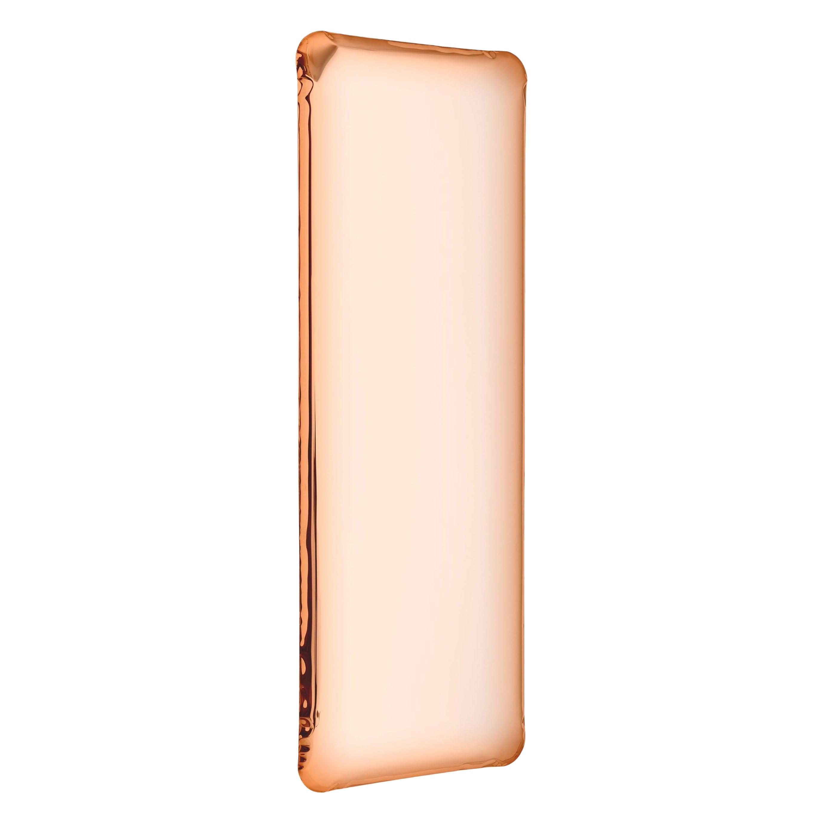 Specchio da parete scultoreo Tafla Q1 in oro rosa di Zieta