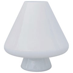 XL 1960er RES Murano Pilzlampe in Weiß