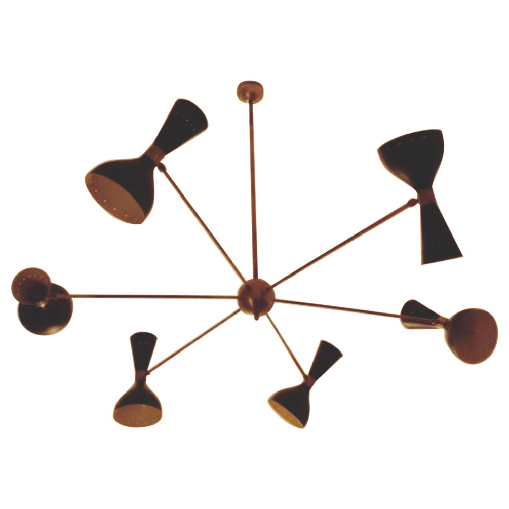 Big Black Chandelier Stilnovo, Design Special Price 