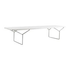 Banco Harry Bertoia Model 400 Knoll International Cromo Blanco