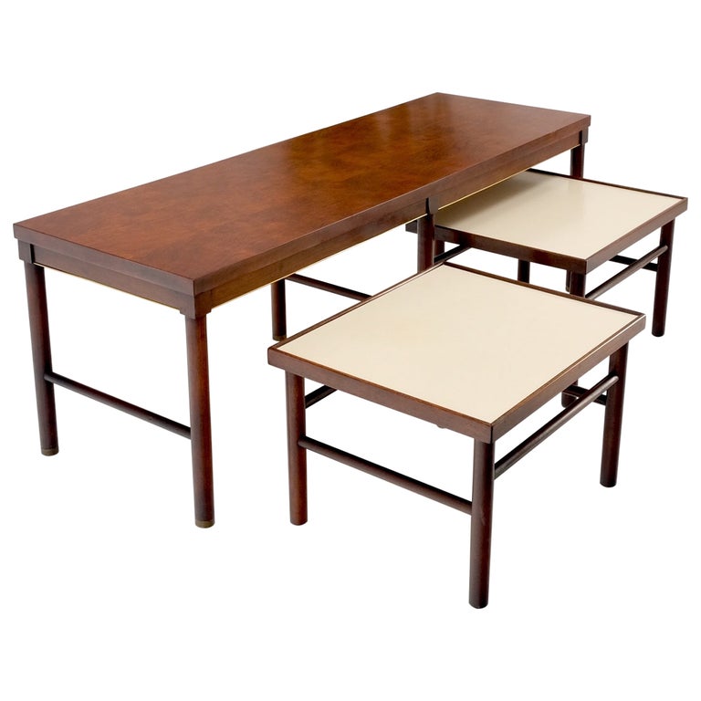 Set of 3 Mid Century Modern Nesting Coffee Side End Occasional Tables