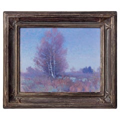 Landscape at Twilight by American Artist George Renouard, Dated 1916