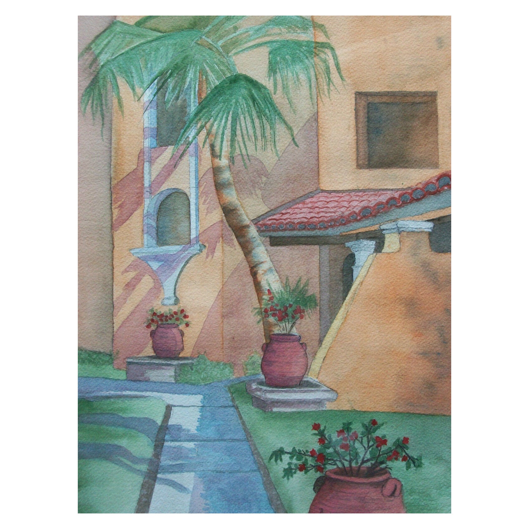 B. McKay, 'La Jolla', Framed Watercolor Painting, Signed & Dated, circa 2000 For Sale