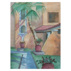 B. McKay, „La Jolla“, gerahmtes Aquarellgemälde, signiert und datiert, um 2000