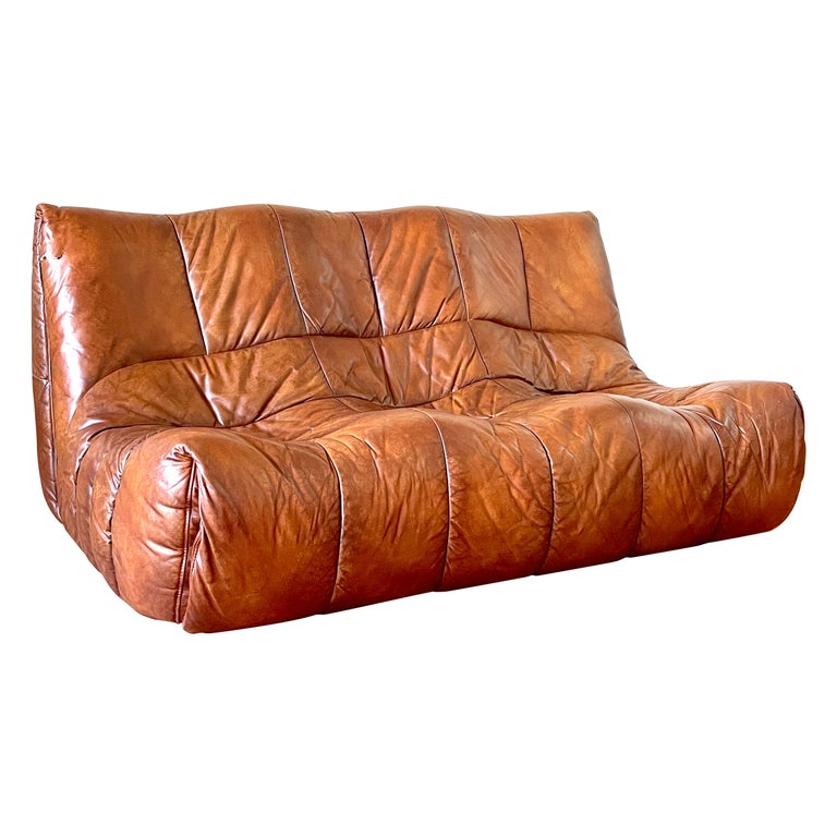 Settee en cuir de Roche Bobois En vente sur 1stDibs | roche bobois ancienne  collection, canape roche bobois