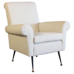 1950s Italian Armchair in Bouclé