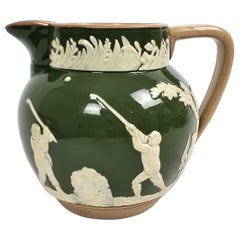 Used Copeland Spode Pottery Pitcher with Golfing Scenes