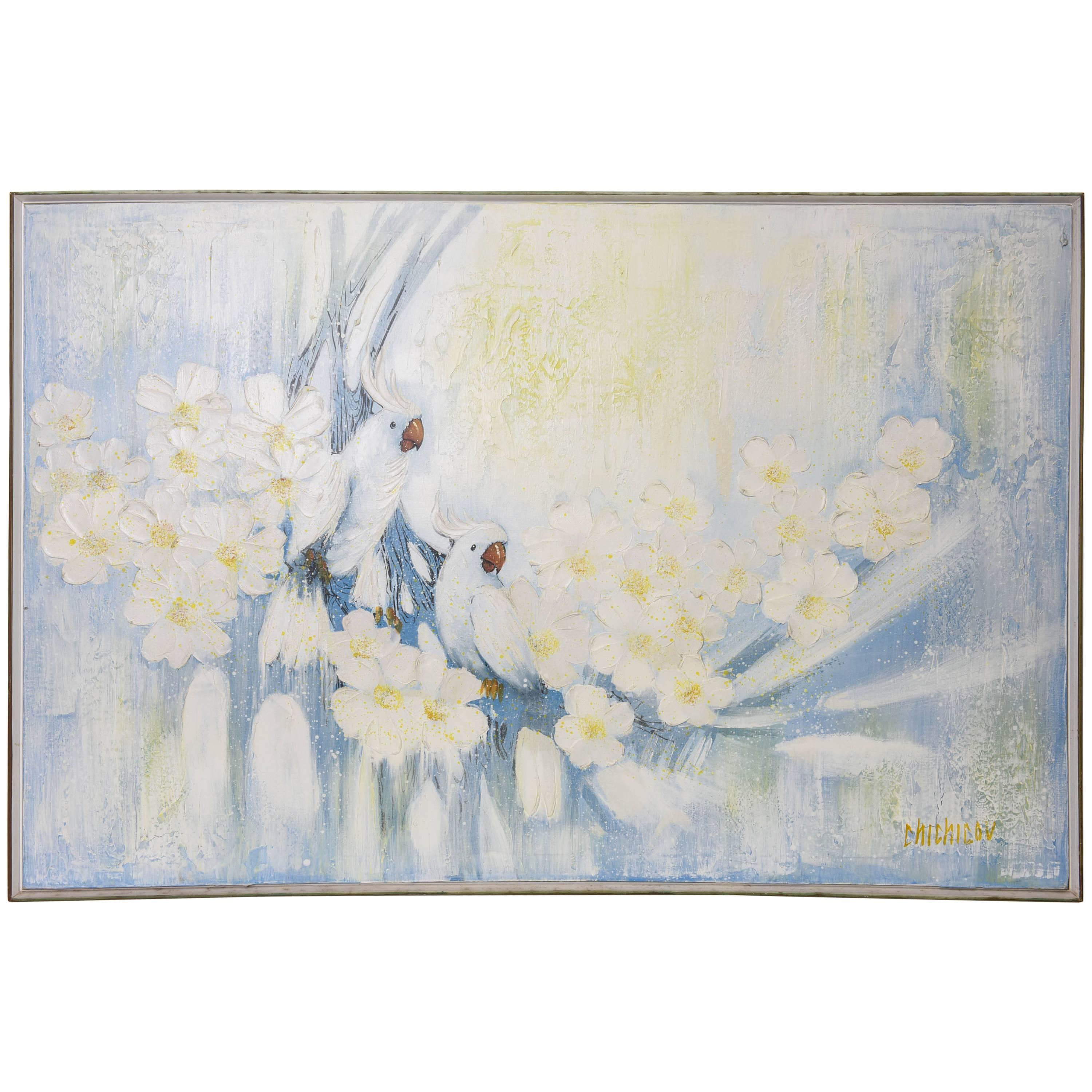 Chichicov Signed Mid-Century Oil Painting For Sale